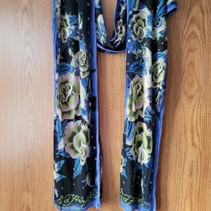Ed Hardy Blue Studded Scarf